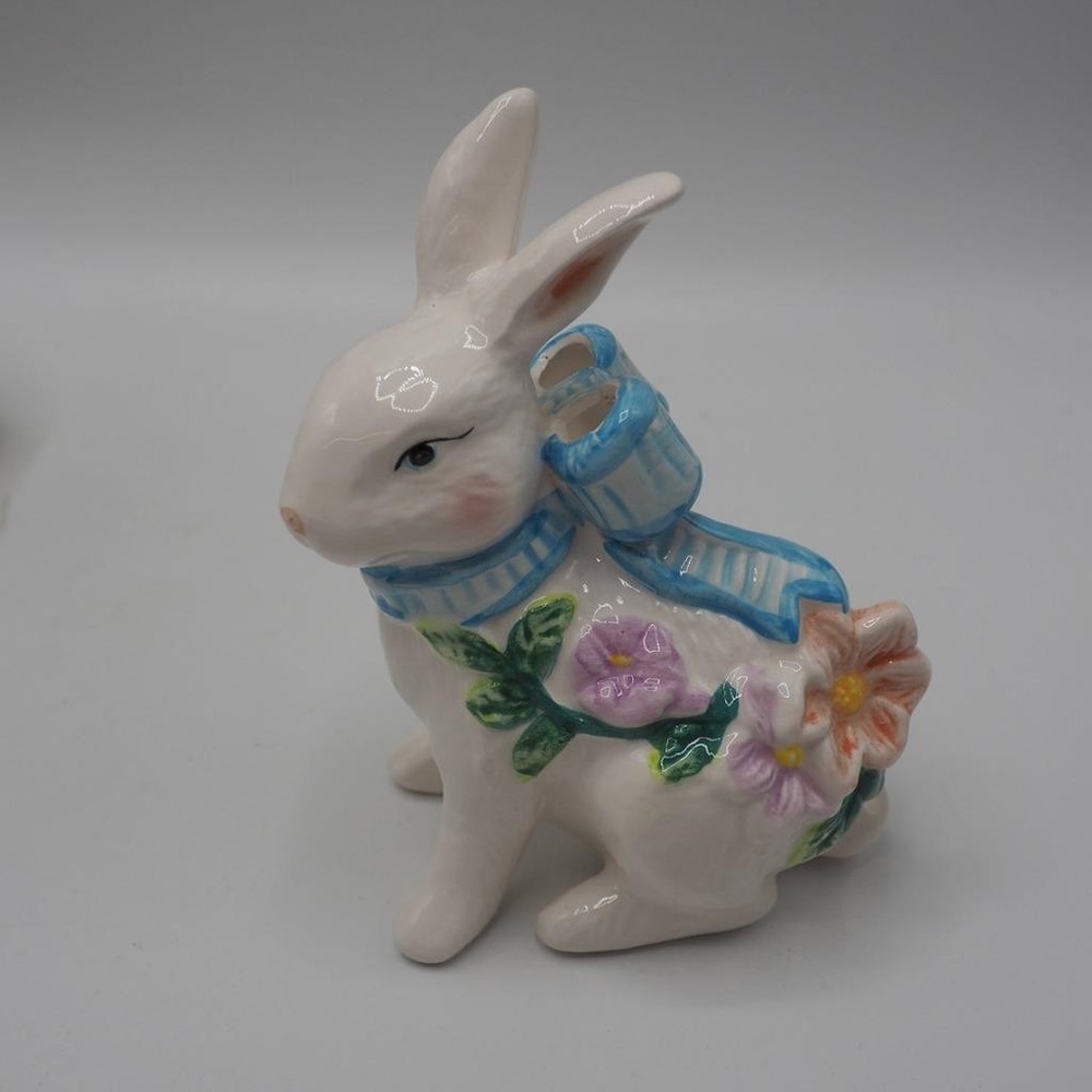 Ceramic Easter Bunny Rabbit Planter Vase Set of 3