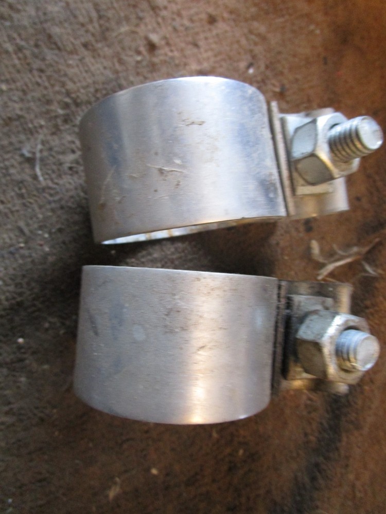 Harley Davidson exhaust muffler clamp set pair