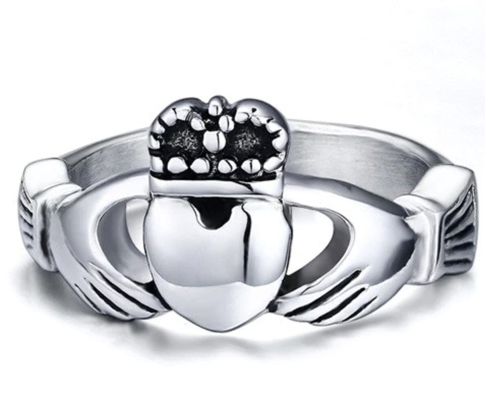 Stainless Steel CELTIC CLADDAGH RING
