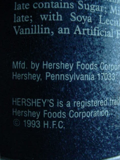 Hershey's Candy Bar Wrapper & Hershey Kisses tin