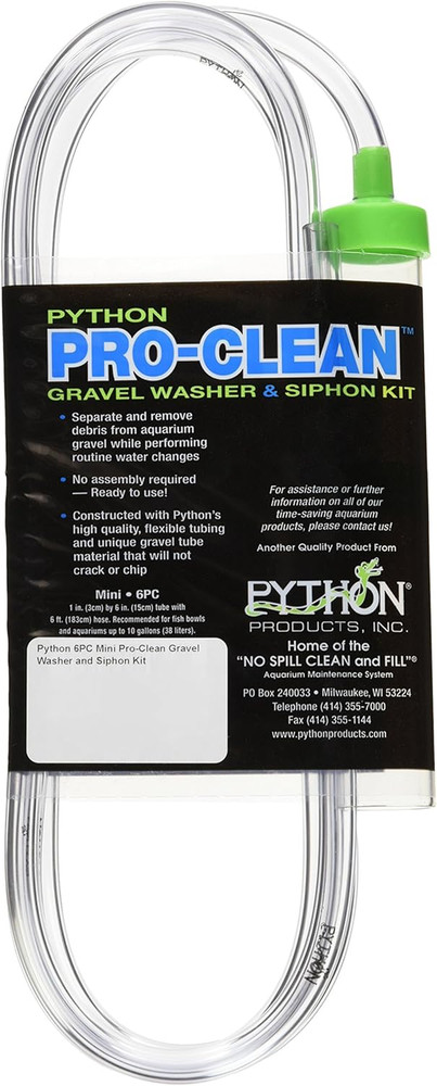 Python Pro Clean-Mini 1" X 6" Tube with 6 Ft. Hose