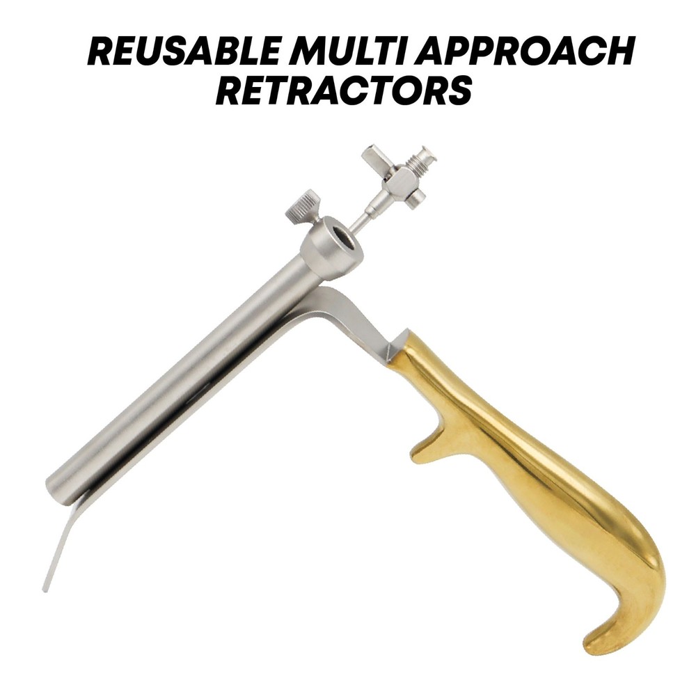 Multi Approach Retractor with Endoscopic Channel & Stopcock Plastic Surgery Tool