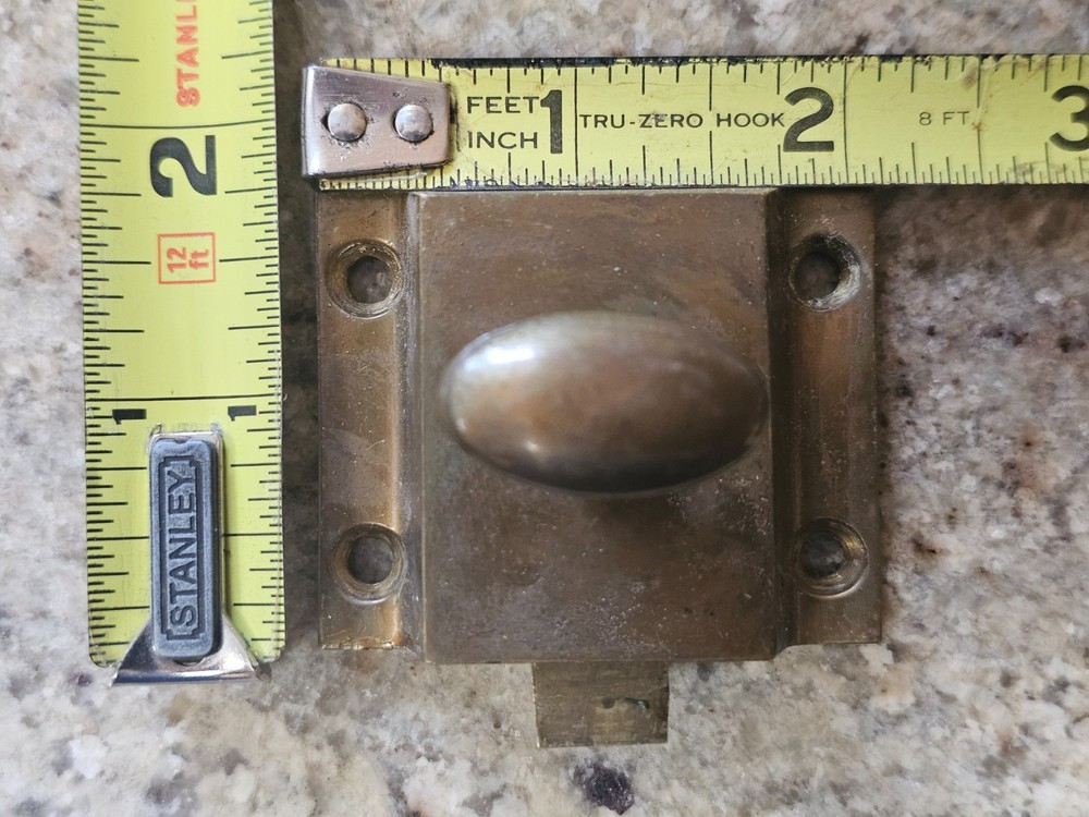 Russwin Cupboard/ Cabinet Door Latches- Solid Brass w/ Keepers