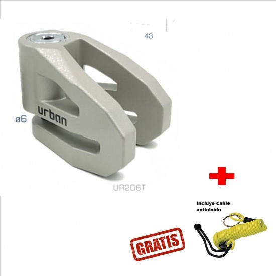 Urban Antitheft Disc UR206 6 Mm Titanium Free Reminder Cable