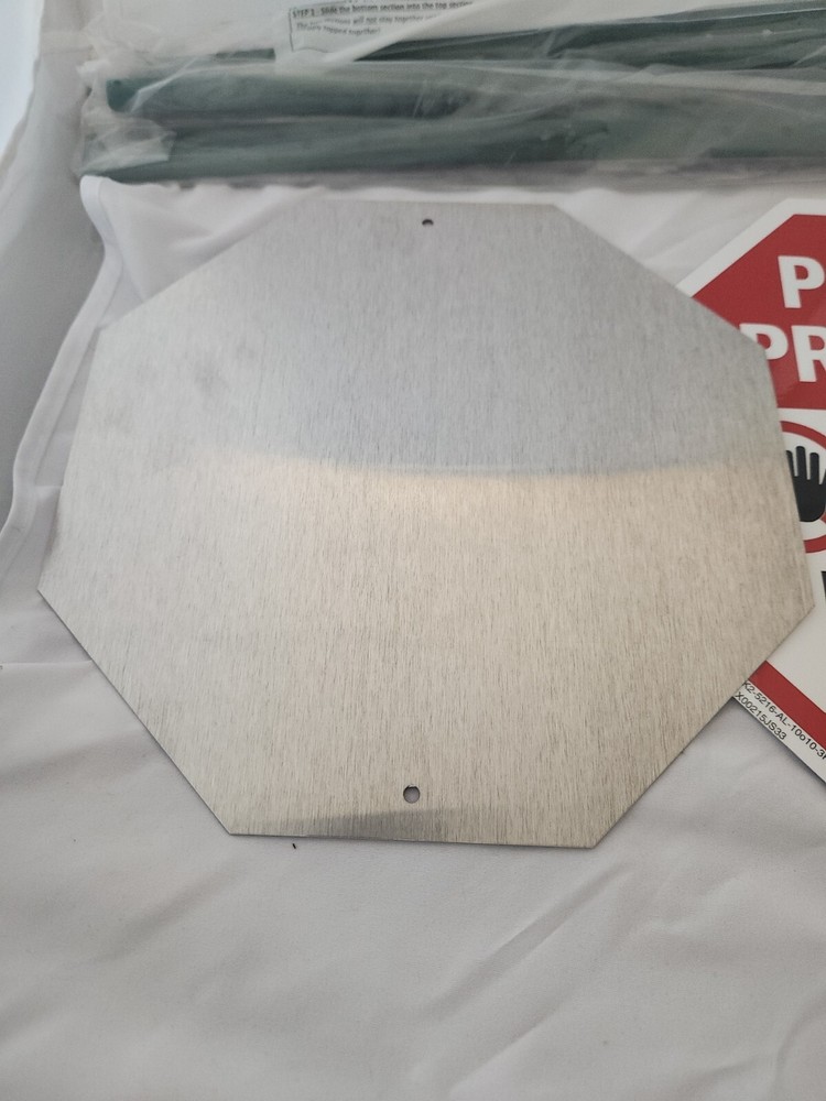 2 Pack Private Property Signs Red & White 10" Octagon