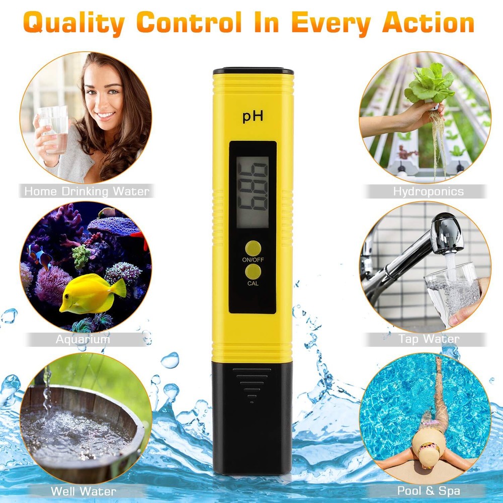 Digital TDS/pH testing Meter Pen Type pH Meter for Hydroponics,Household Water