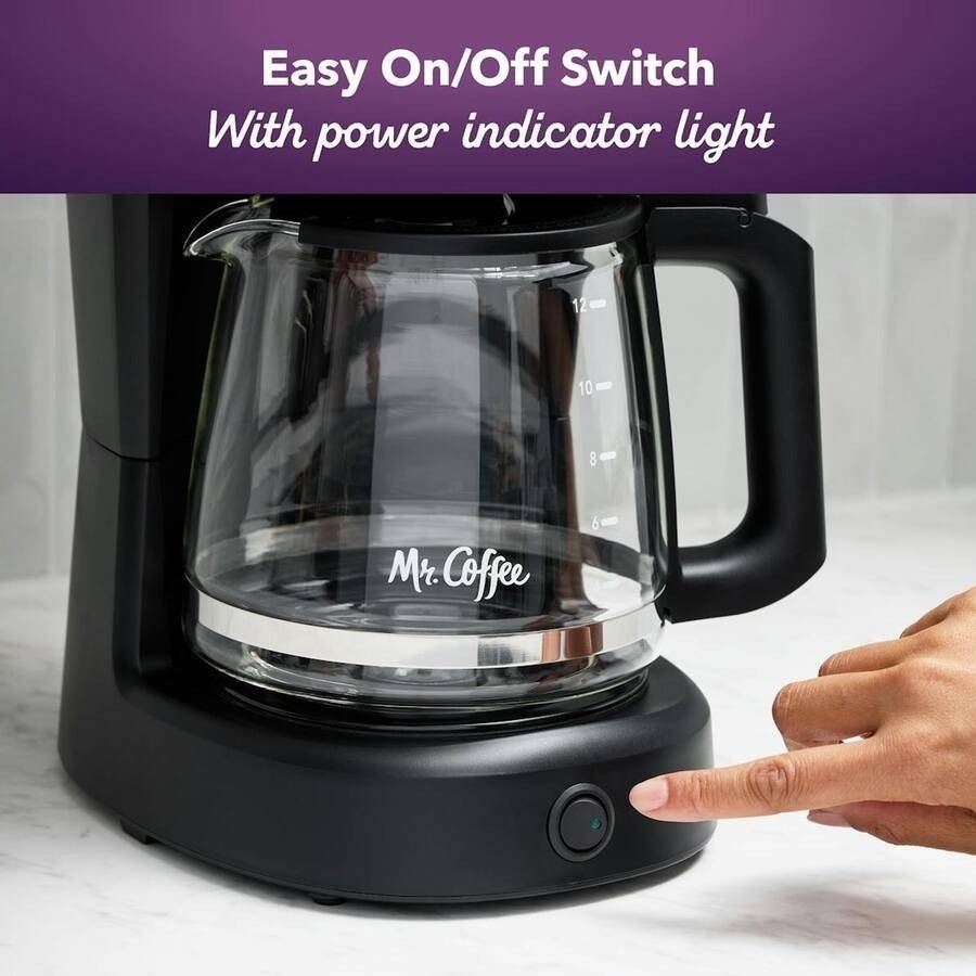 Mr. Coffee 12 Cup Switch Coffeemaker Black Drip Coffee Machine 0268