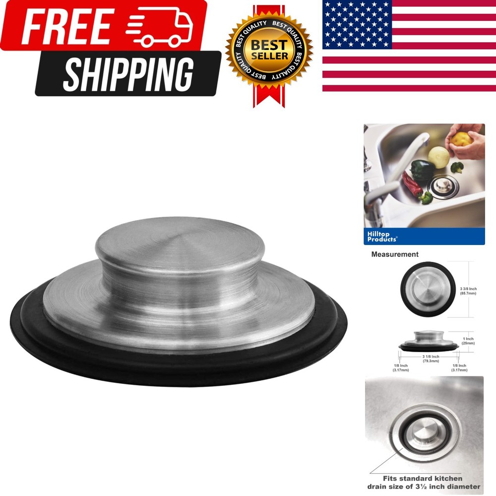 3 3/8 inch 8.57 cm - Kitchen Sink Stopper Stainless Steel Garbage Disposal Pl...