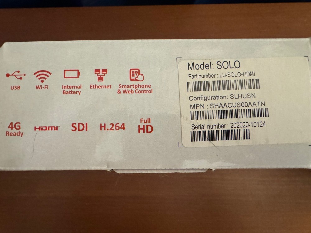 LiveU Solo HDMI Video Encoder – Professional Live Streaming Device (Excellent)