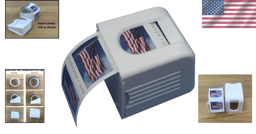 Efficient Stamp Roll Dispenser - 100 Capacity, Ideal for Organized Home & Office