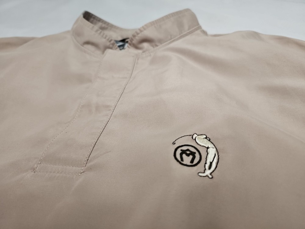 Zero Restriction Lightweight Embroidered Pullover 1/4 Snap S/S Jacket SZ Large