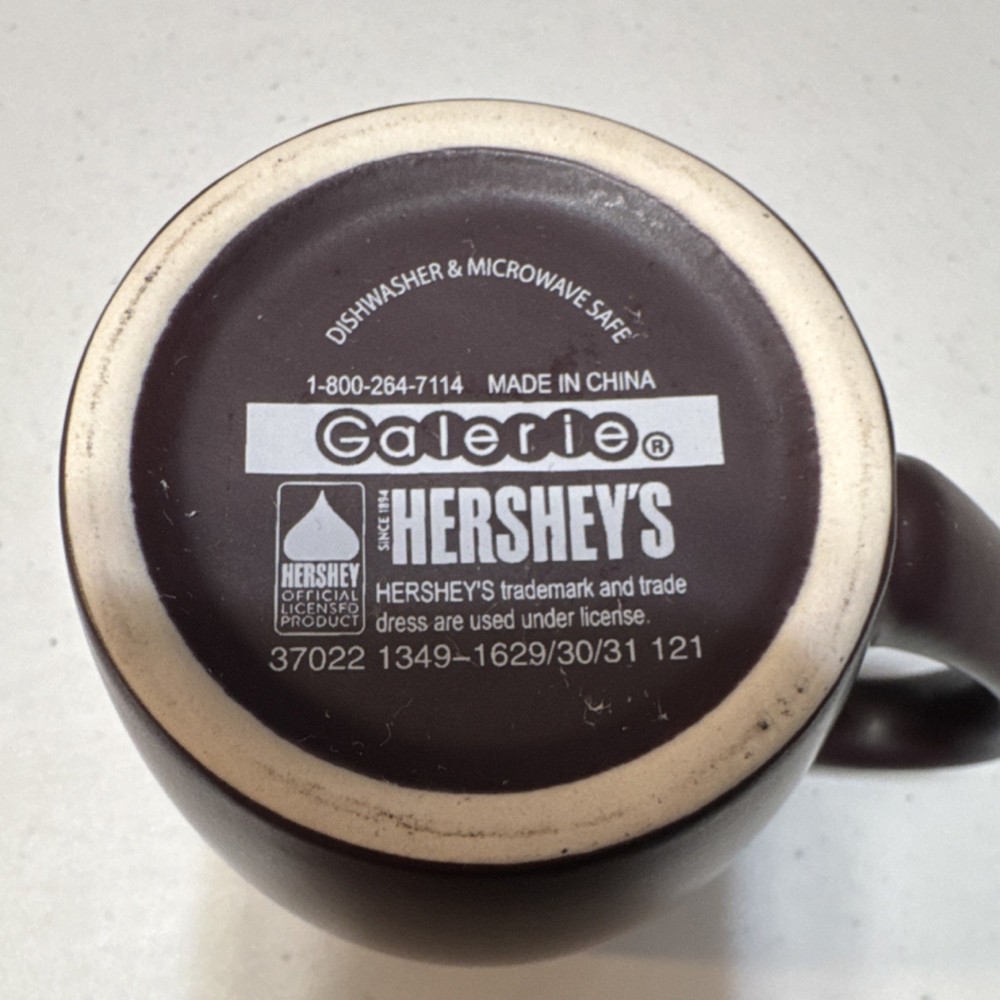 Hershey's Official Licensed Brown Chocolate Mug Candy & Nuts Theme Original