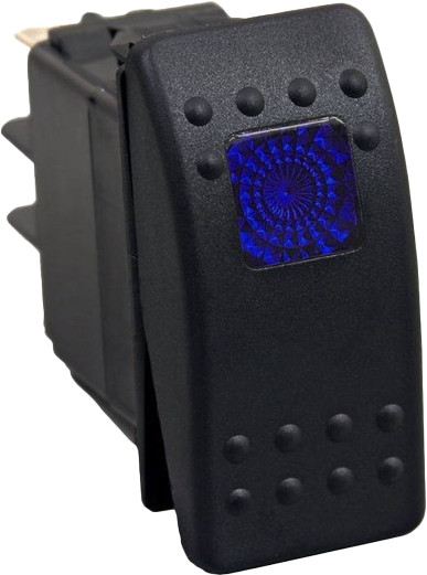 Rocker Dash Switch - Color: Blue - Style: Universal / Misc Switches
