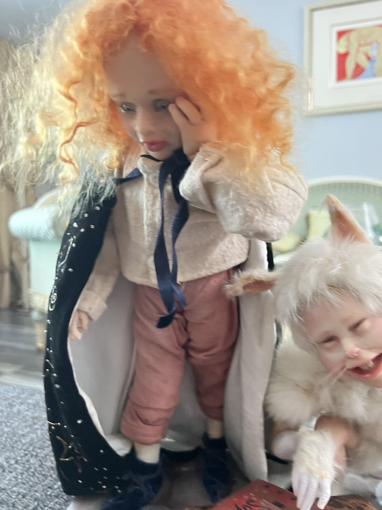 Ooak Fairytale Dolls Composition, Rabbit&Magician