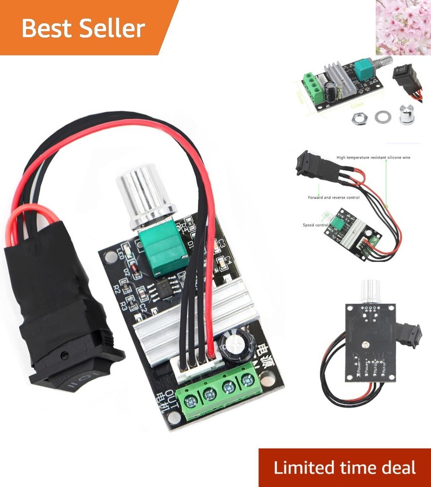 High-Quality 1203BB DC Motor Speed Controller - Adjustable, Reversible, Compact