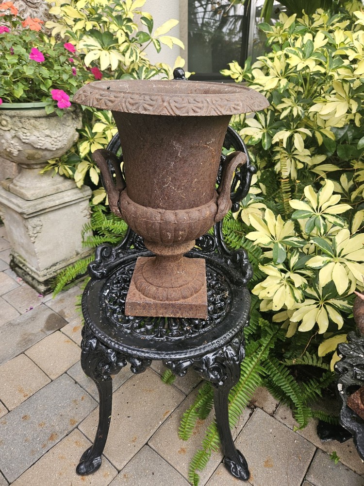 Vintage Urn Iron With Handles