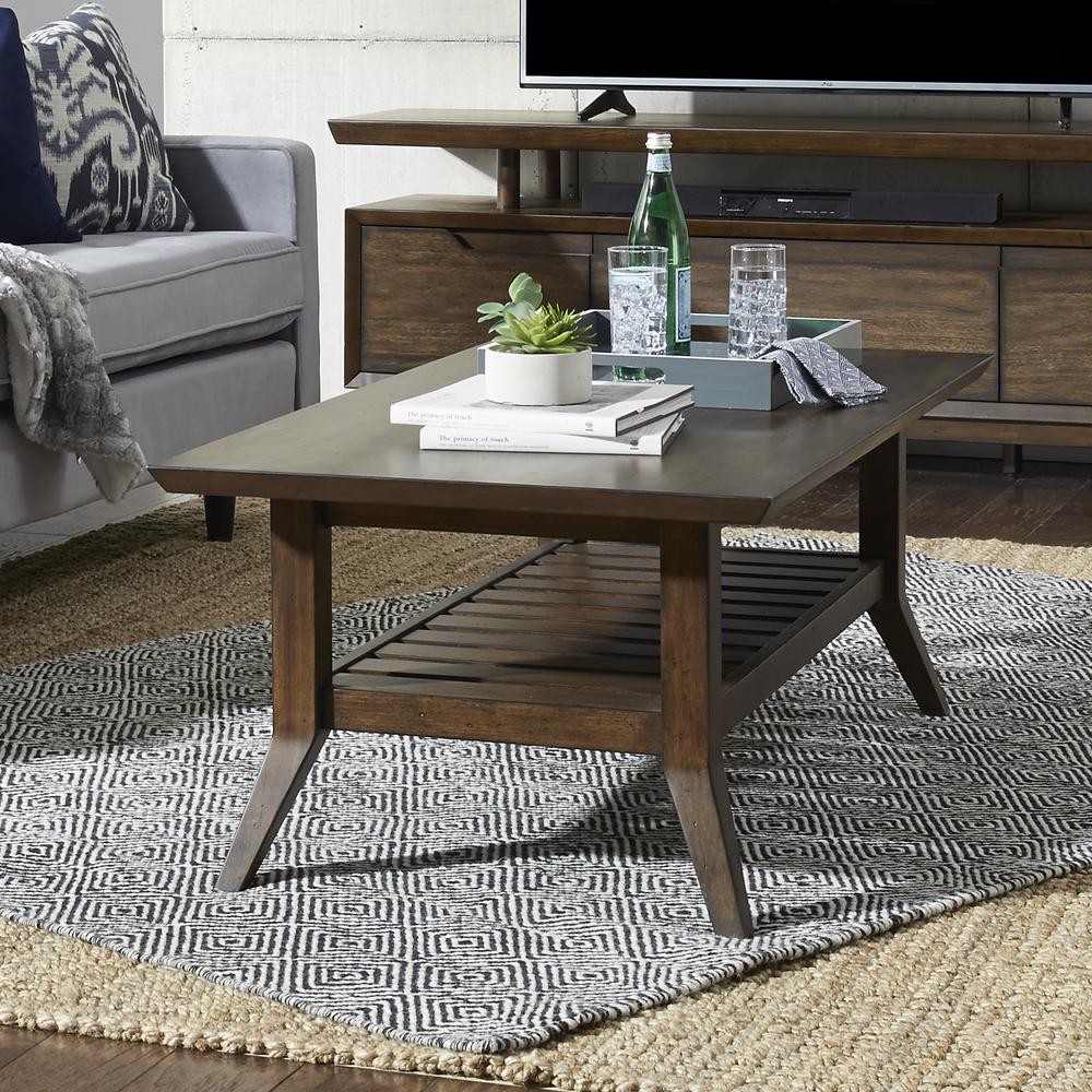 Ventura Blvd Rectangular Cocktail Table in Bronze Spice