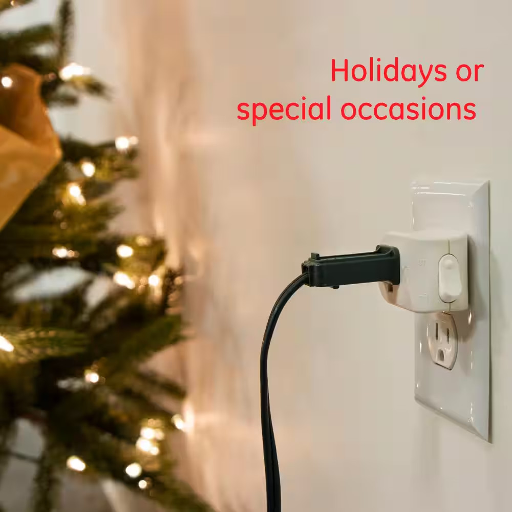 Grounded Power Switch, White