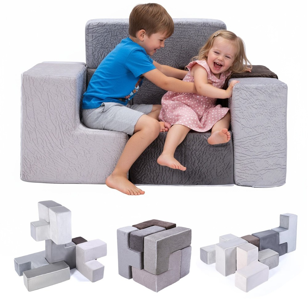 7Pcs Brainy Building Blocks Washable Creativity Sectional Sofa for Children Gift