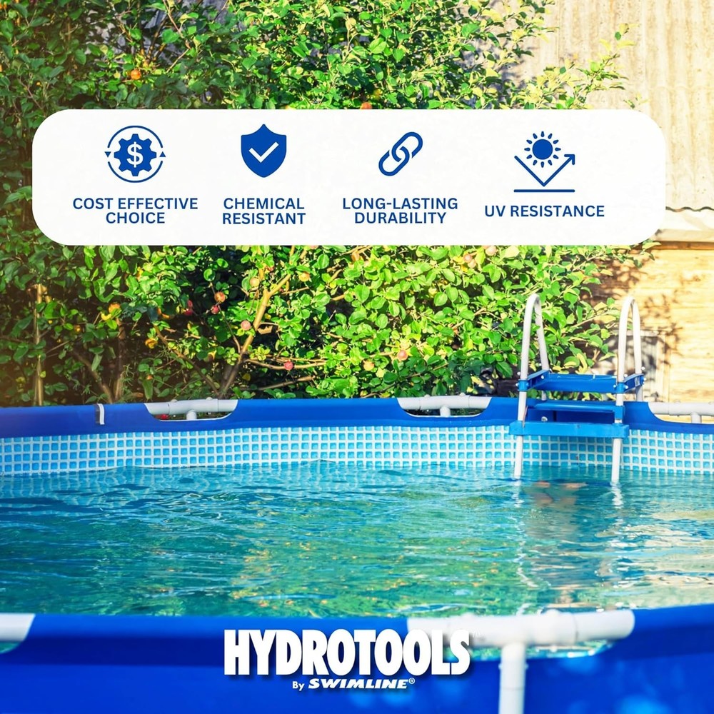 HYDROTOOLS Wall-Mounted Pool Surface Skimmer Kit - Effortless Automatic Cleaning