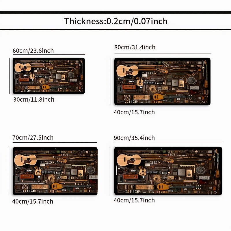40*90cmGuitar Repair Tool Box HD Image, Extra Large Mouse Pad, Rectangular Mouse