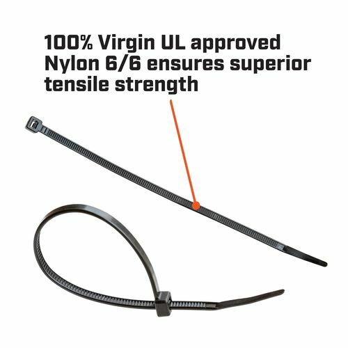 Crescent 370mm x 4.8mm Black Cable Ties - 25 Pack