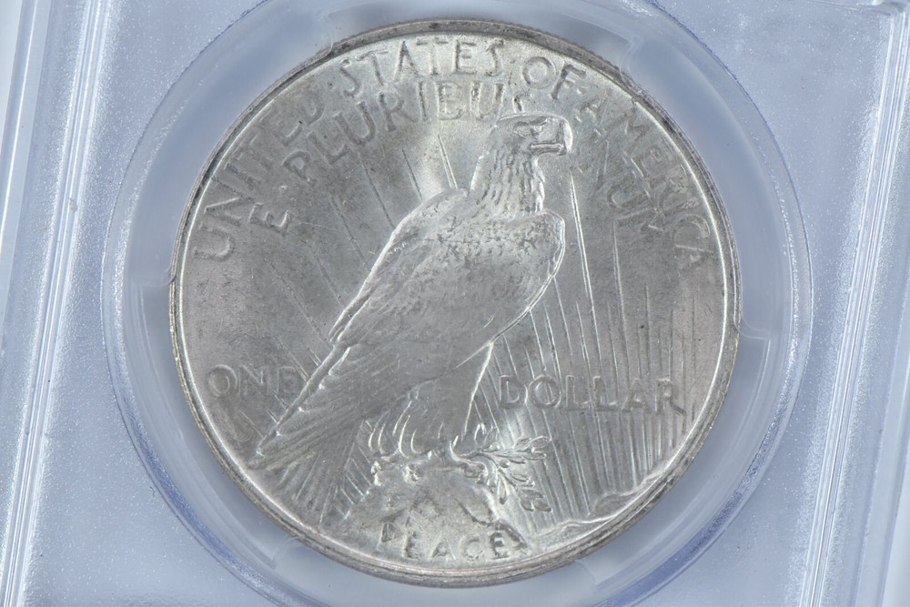 1924 Peace Silver Dollar MS63 PCGS Blue Label