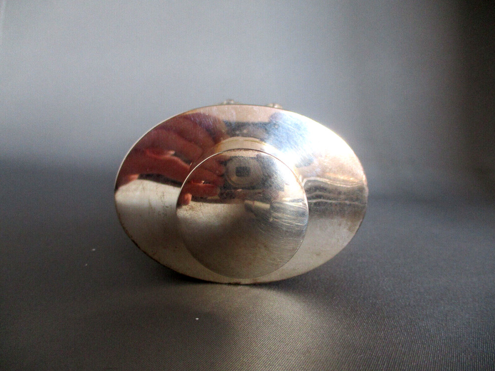 1902 SOLID SILVER TEA CADDY OVAL EMBOSSED FULLY HALLMARKED 83g EDWARDIAN FRENCH