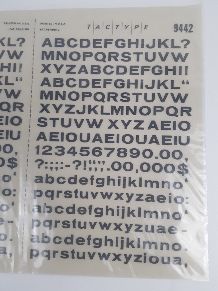 TACTYPE 9442 double Sheet Dry Transfer