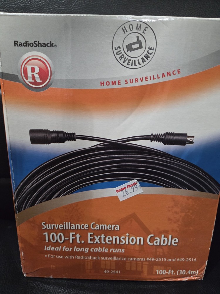 "NEW" RadioShack 49-2541 100Ft security camera extension cable Shielded
