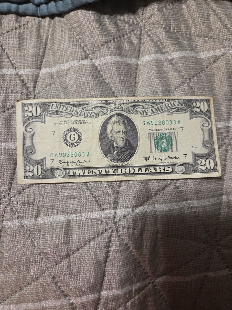 1963a $20 Bill Rare Misprint /Uneven Cut Error