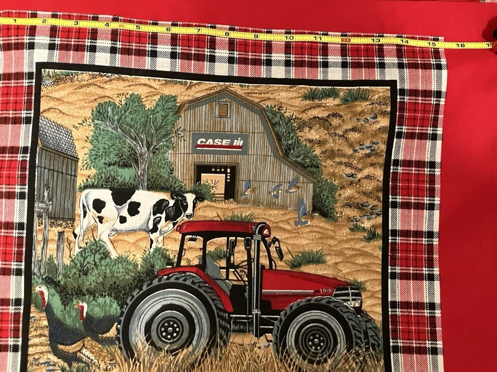 Spring Industries Case Tractor Pillow/Wall Hanging Panel 2 Panels