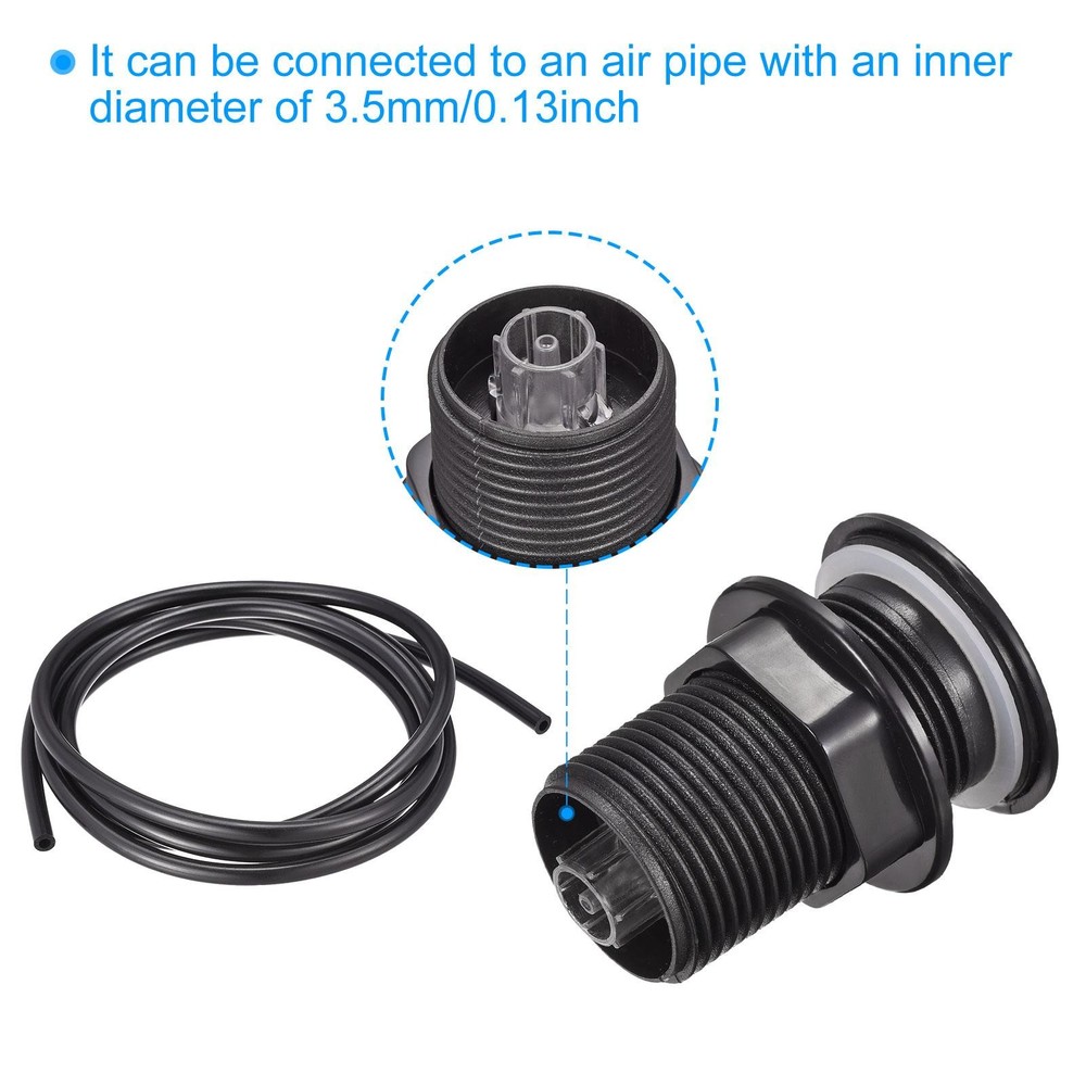 Garbage Disposal Air Switch Button 32mm Black with Air Hose