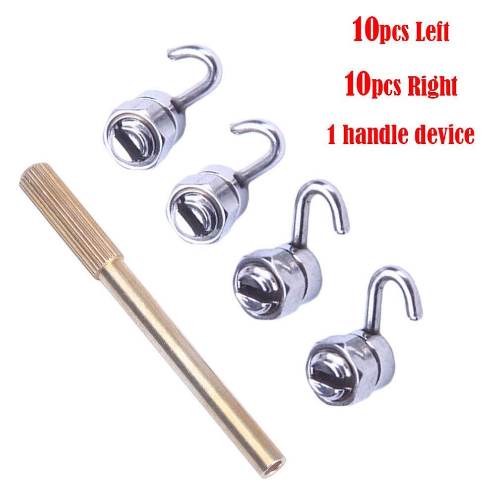 20pc + 1 Tool Dental Orthodontic Acticity Crimpable Hooks Stops Locks Left+Right