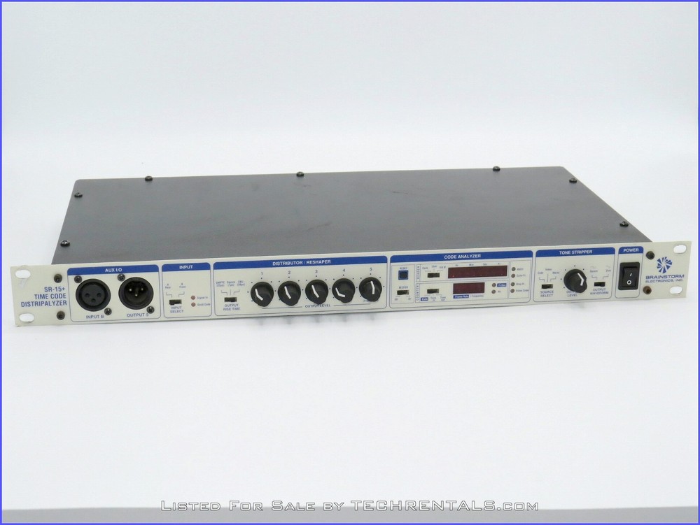 BRAINSTORM ELECTRONICS SR-15+ TIME CODE DISTRIPALYZER + PREWIRED XLR RACK PANEL!