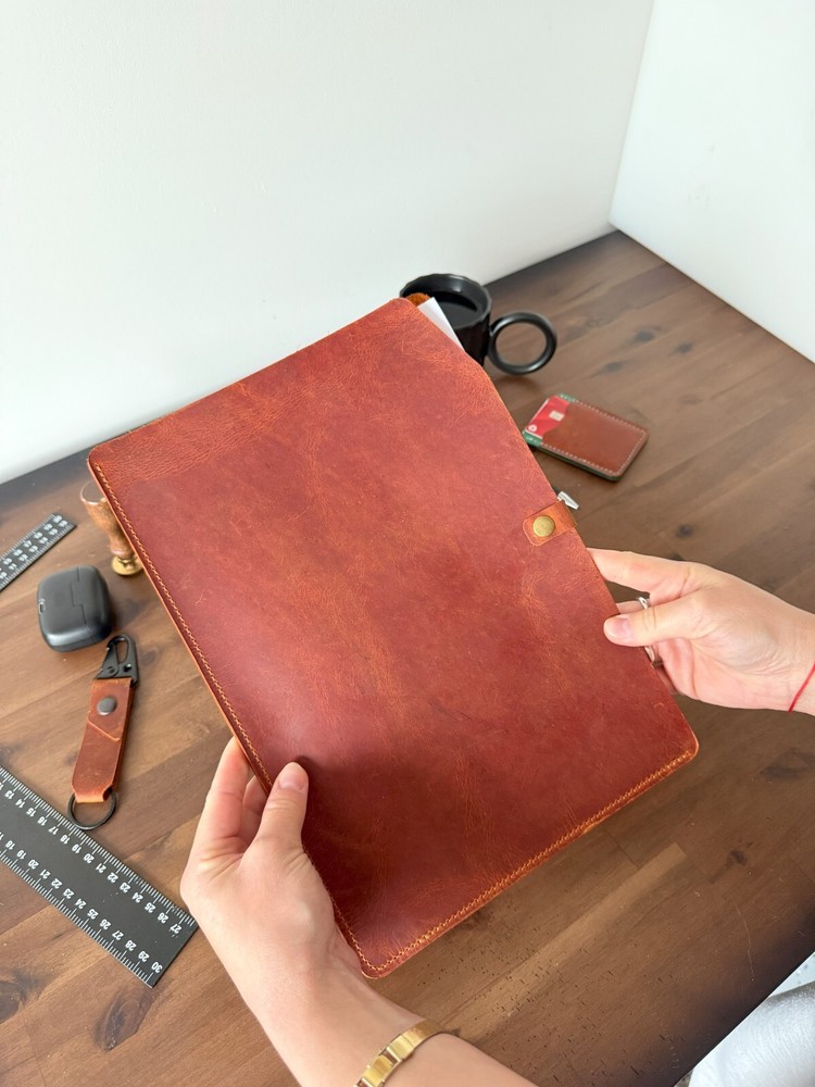 Handmade Leather Document Holder – Personalized Folder