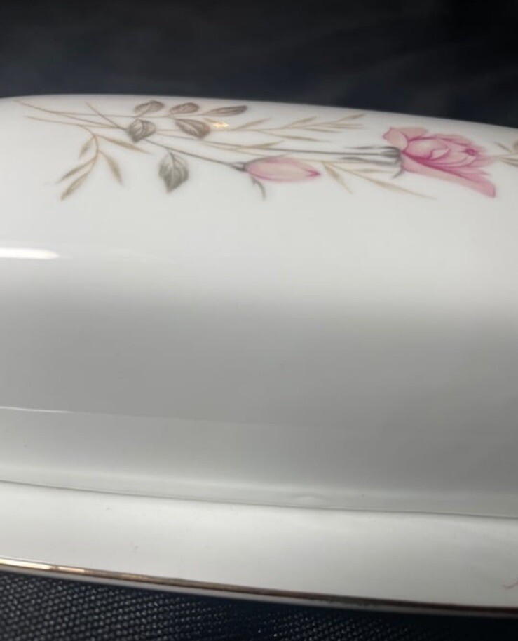 American Rose Butter Dish