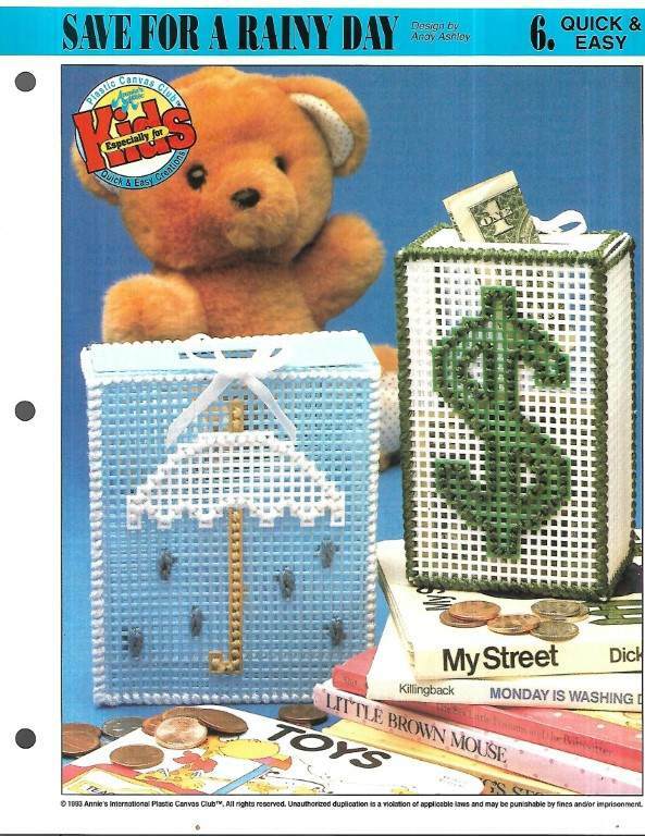 LOT/7 PLASTIC CANVAS LEAFLETS BABY PROJECTS