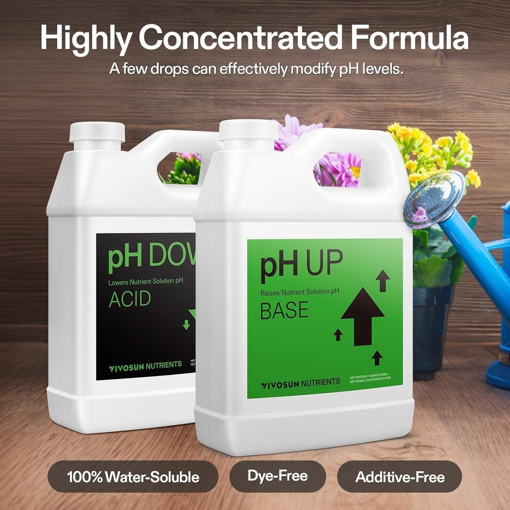 VIVOSUN 32oz pH Up & pH Down Kit for Balanced pH Level Buffer pH adjuster
