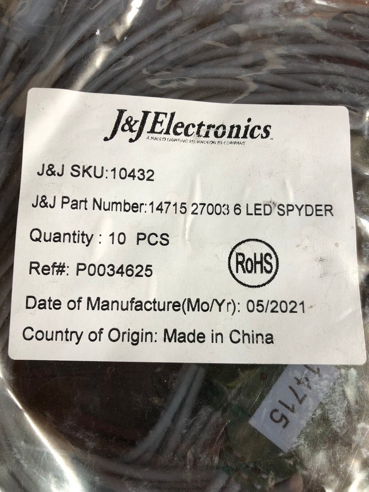 10 NEW J&J ELECTRONICS 14715 SPYDER VERSION 6 LED LIGHT STRING FOR DYNASTY SPAS