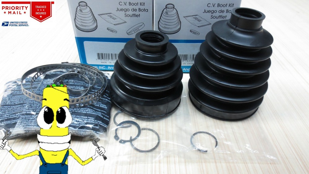 Front Inner & Outer CV Axle Boot Kit For Honda Pilot 2009-2014 ALL Models