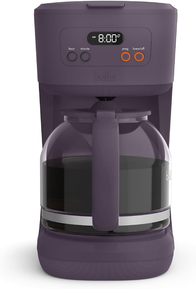 12 Cup Programmable Coffee Maker LCD Auto Shutoff 900W Plum