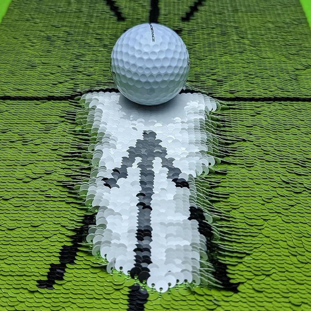 Portable Birdie Mat Pro - Analyze Golf Swing Path & Impact, 19.25" Training Aid