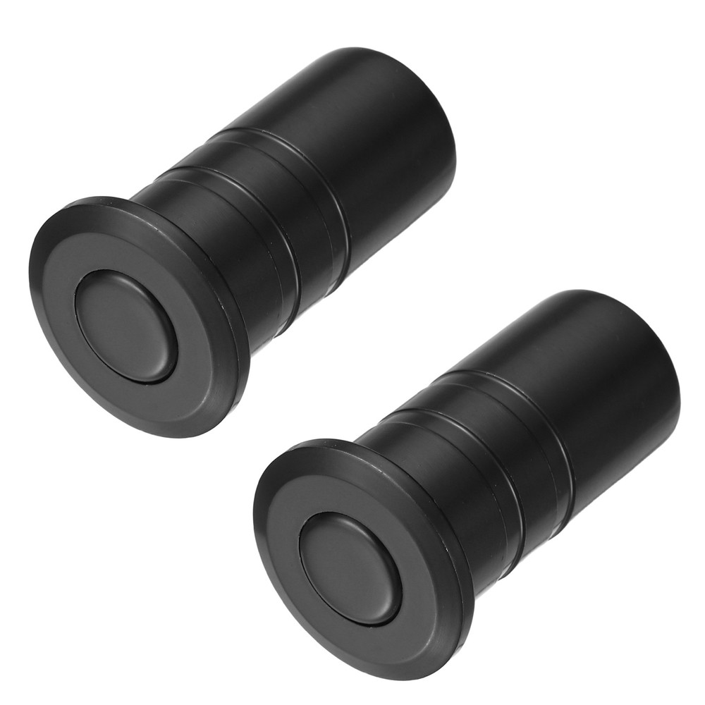 2PCS 0.47" Door Latch Dust Protector, Dust-Proof Sliding Lock Insert, Black