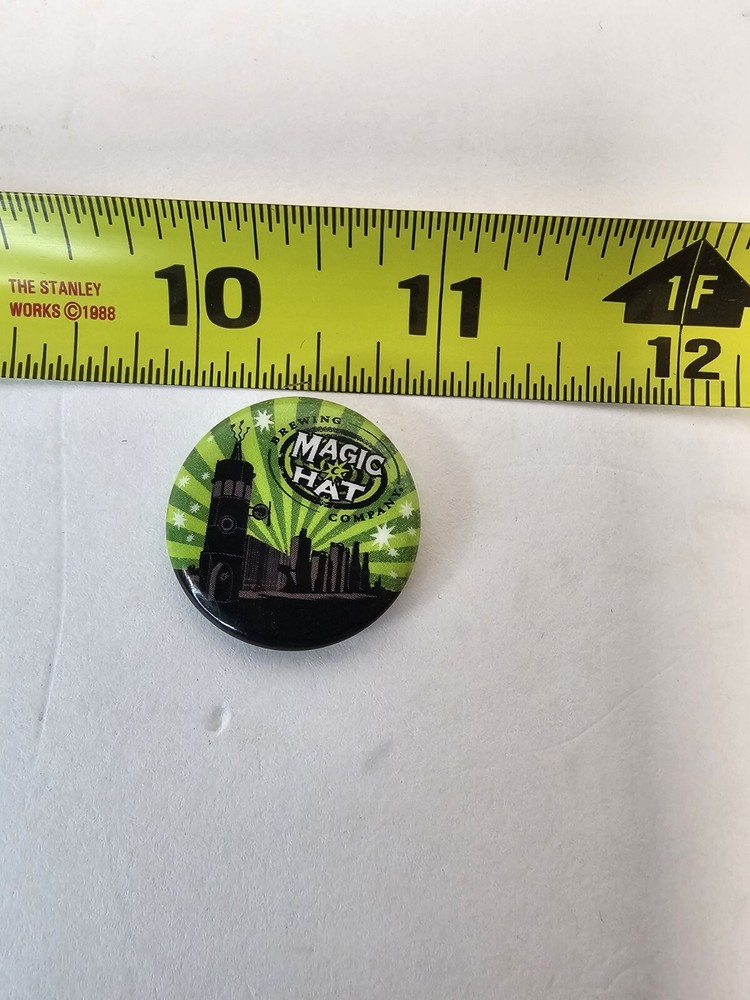 magic hat brewing pin back button