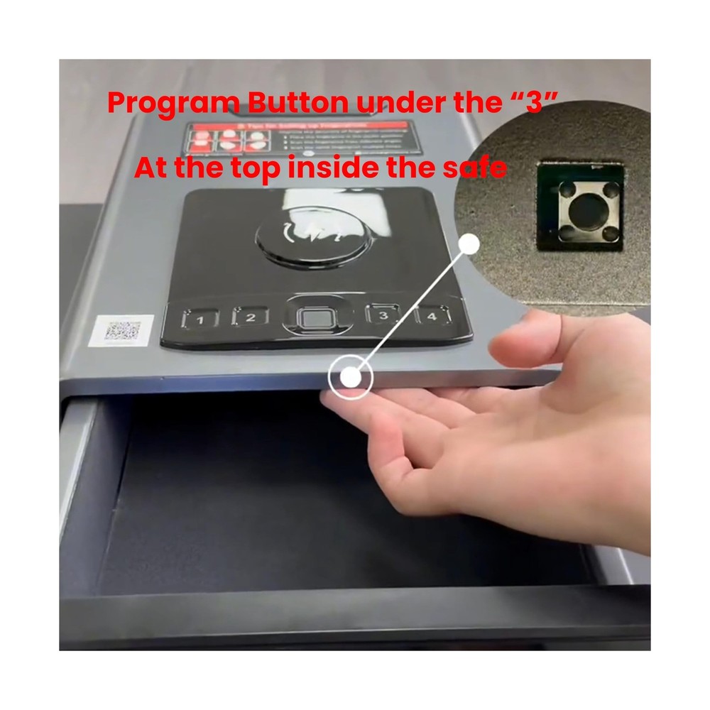 Mboko Biometric Discreet Gun Safe with 12-Hour Time Clock Display, Wireless C...