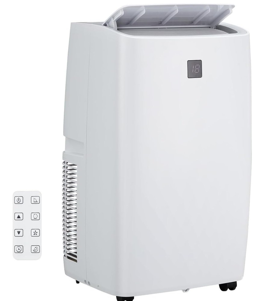 Versatile Portable Air Conditioner 14000 BTU Cooling Dehumidifier Fan Sleep Mode