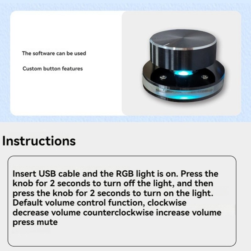 Ergonomic Customizable USB Sound Knob Controller PC Sound Management Device