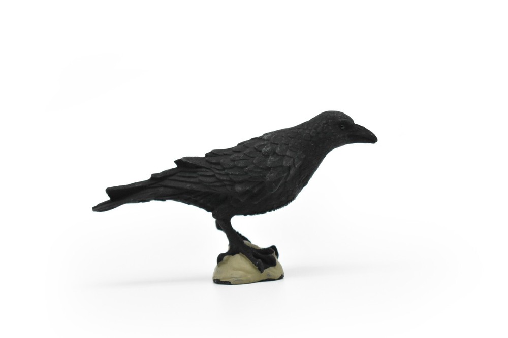 Raven, Crow Toy, Realistic Plastic Scale Model     3"      F1993 B624