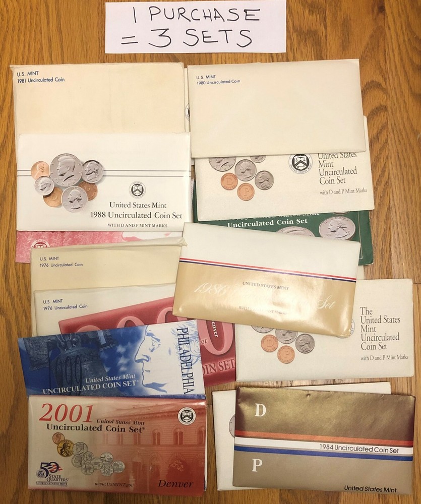 3 U.S. MINT SETS RANDOMLY SELECTED - 1 PURCHASE = 3 MINT SETS, NICE COINS #2